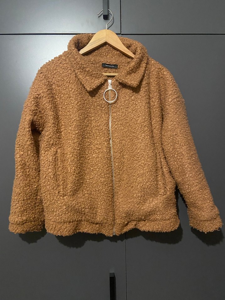 Kahverengi Suni Kürklü Midi Kadın Ceket - Görsel 2