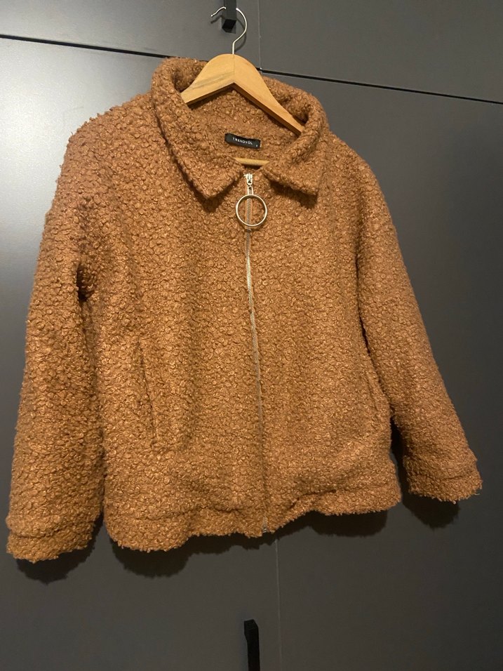 Kahverengi Suni Kürklü Midi Kadın Ceket - Görsel 3