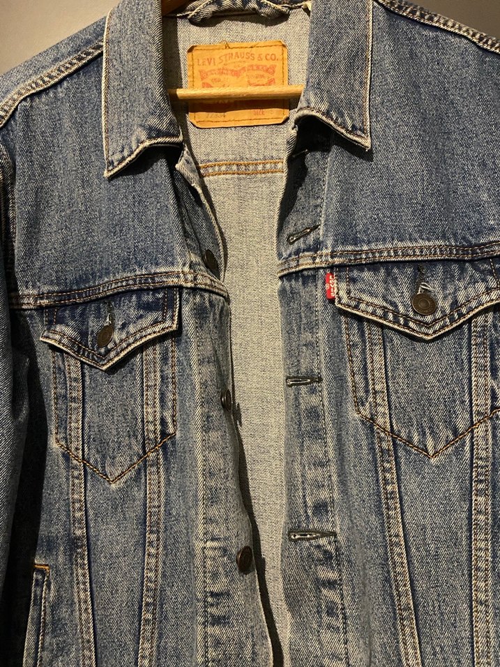 Düğmeli Kadın Mavi Denim Ceket - Görsel 2