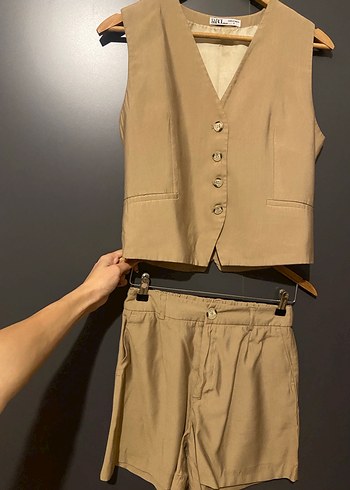 Bej Kemerli Kolsuz Kısa Takım - Görsel 7