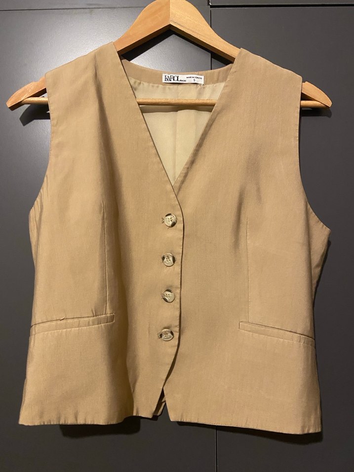 Bej Kemerli Kolsuz Kısa Takım - Görsel 2