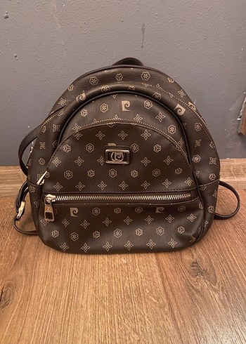 Kahverengi Baskılı Deri Kadın Sırt Çantası - Görsel 3