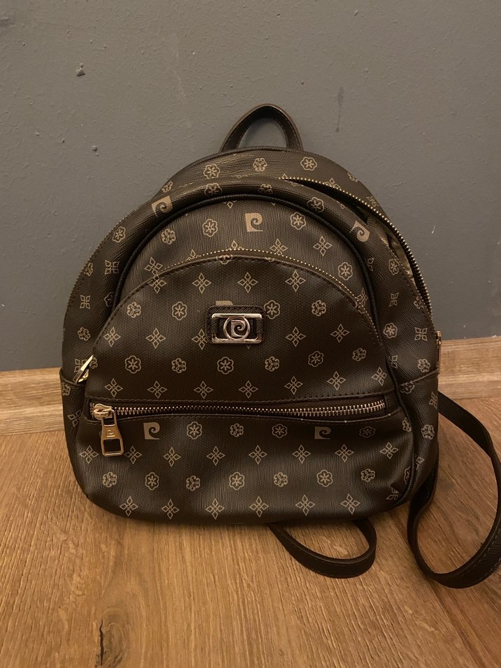 Kahverengi Baskılı Deri Kadın Sırt Çantası - Görsel 2