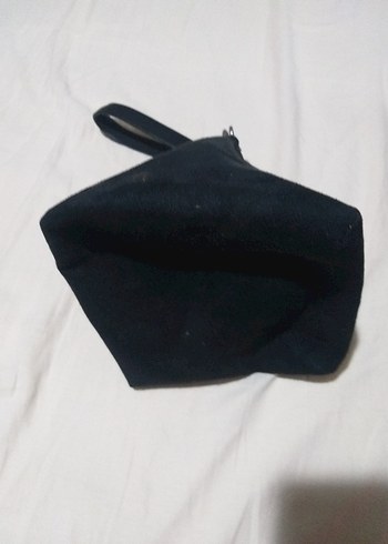 Siyah Süet Fermuarlı Kadın Çanta - Görsel 7