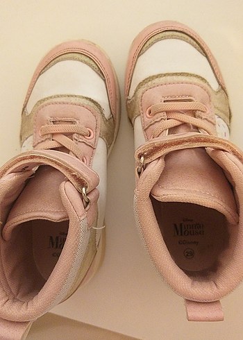 Kız Çocukları İçin Pembe Cırt Cırtlı Spor Ayakkabı - Görsel 9