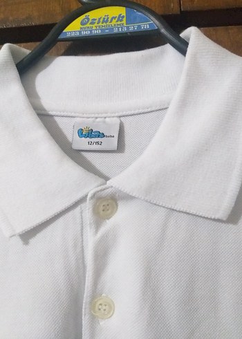 Beyaz Erkek Coçuk okul Polo Yaka Tişört - Görsel 5