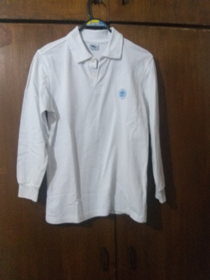 Beyaz Erkek Coçuk okul Polo Yaka Tişört - Görsel 2