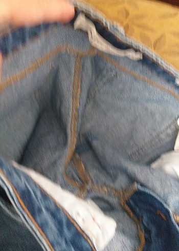 Kadın Mavi Bağcıklı Yırtık Kot Şort - Görsel 9