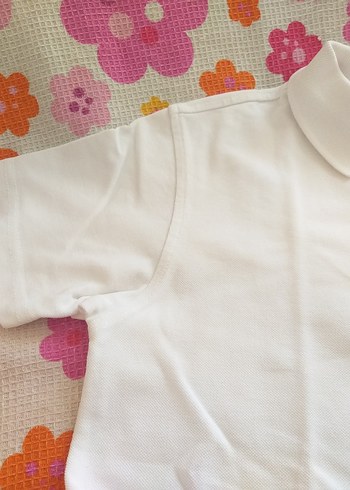 Düğmeli Beyaz Erkek Çocuk Polo Tişört - Görsel 7