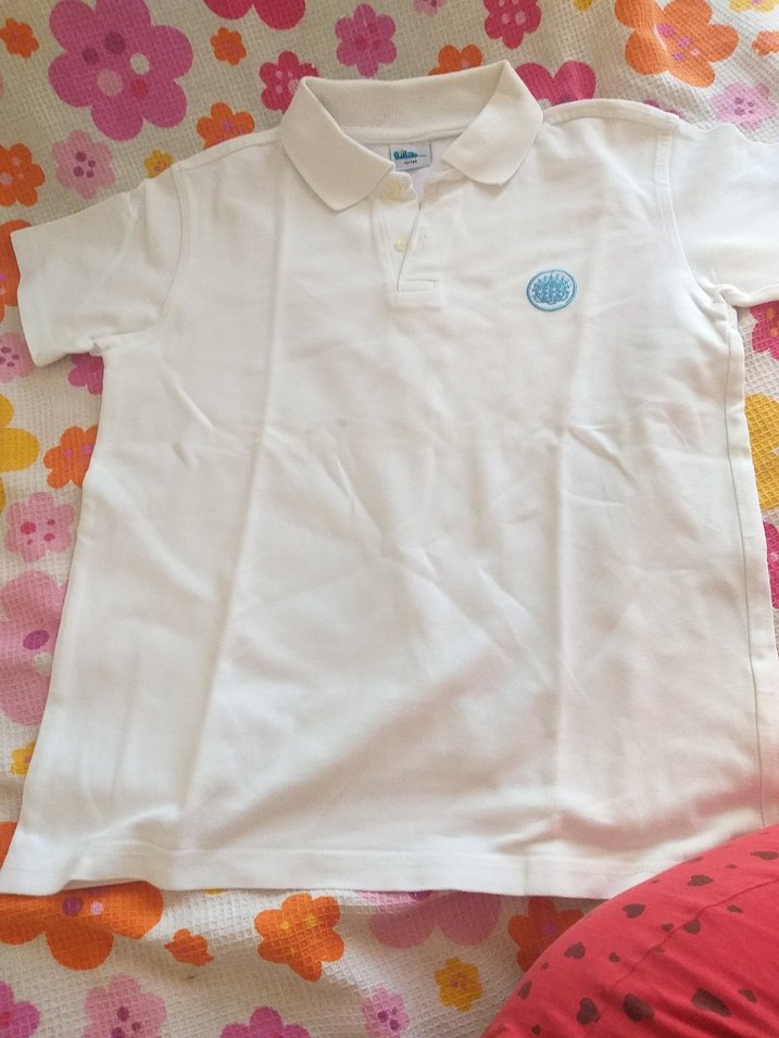 Düğmeli Beyaz Erkek Çocuk Polo Tişört - Görsel 3