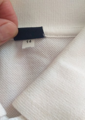 Erkek Beyaz Kısa Kollu Polo Tişört11 yaş - Görsel 8