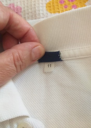 Erkek Beyaz Kısa Kollu Polo Tişört11 yaş - Görsel 9