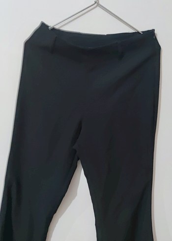 Zara Fermuarlı Siyah İspanyol paça Kumaş Pantolon