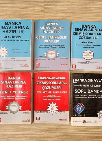 Banka sınavlarına hazırlık kitapları 