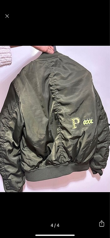l Beden haki Renk bershka bomber ceket