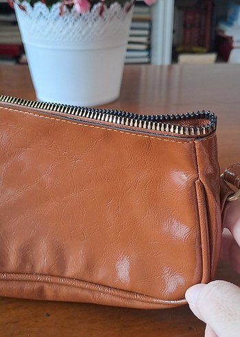  Beden kahverengi Renk Kahverengi mini el çantası
