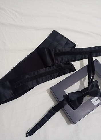 Damatlık aksesuarları papyon ve kuşak Mendil - Görsel 2