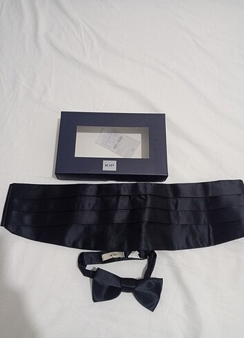 Damatlık aksesuarları papyon ve kuşak Mendil - Görsel 4