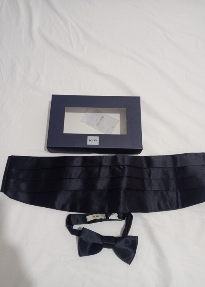 Damatlık aksesuarları papyon ve kuşak Mendil - Görsel 4