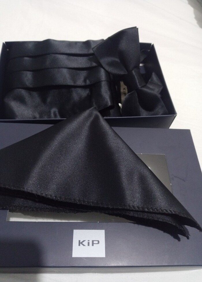 Damatlık aksesuarları papyon ve kuşak Mendil - Görsel 5