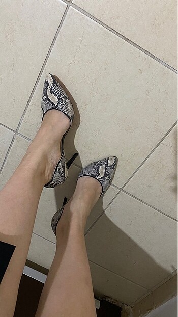 39 Beden Leopar desenli stiletto
