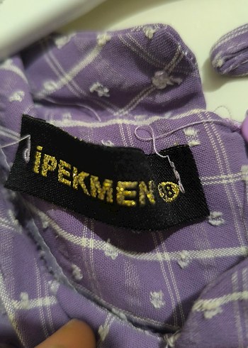 Mor Uzun Kollu Pilili Kadın Elbise - Görsel 3