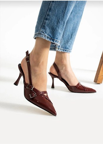 Diger Parlak birdo Deri Stiletto Topuklu