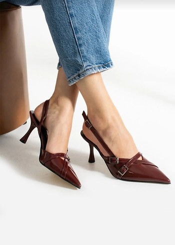 Diğer Diger Parlak birdo Deri Stiletto Topuklu