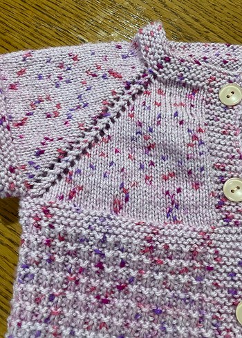 Kız Çocuk Bohem Kısa Kollu Örgü Hırka - Görsel 3