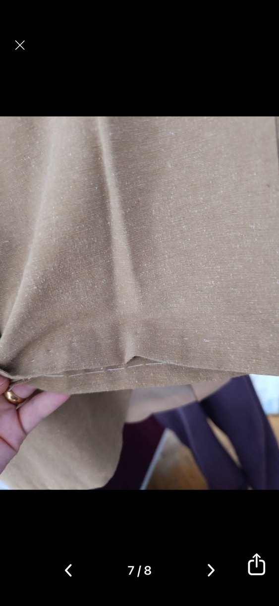 Bej Düğmeli Keten Midi Yelek pantolon takım - Görsel 4