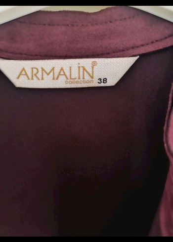 Mürdüm Süet Mini Fermuarlı Kadın Ceket - Görsel 4