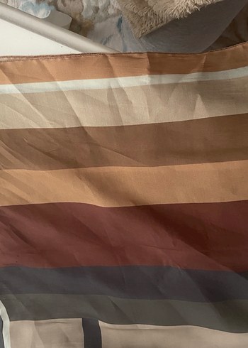 Drapeli Bohem Kahverengi Kadın Fular - Görsel 5