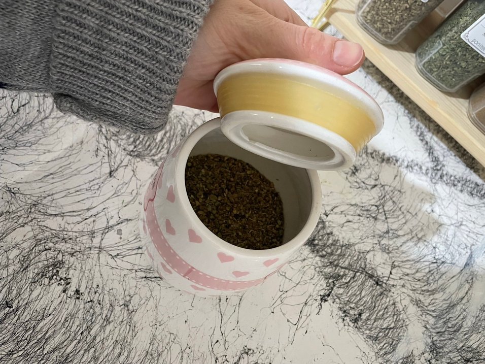 Pembe Kalp Desenli Seramik Baharatlık Seti - Görsel 5