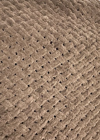 Kahverengi Örgü  tek kişilk Battaniye alize ip ile örülmüştür - Görsel 5