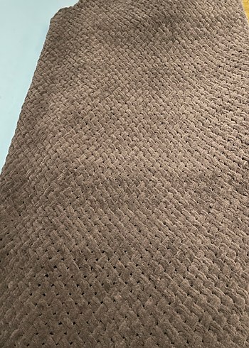 Kahverengi Örgü  tek kişilk Battaniye alize ip ile örülmüştür - Görsel 4