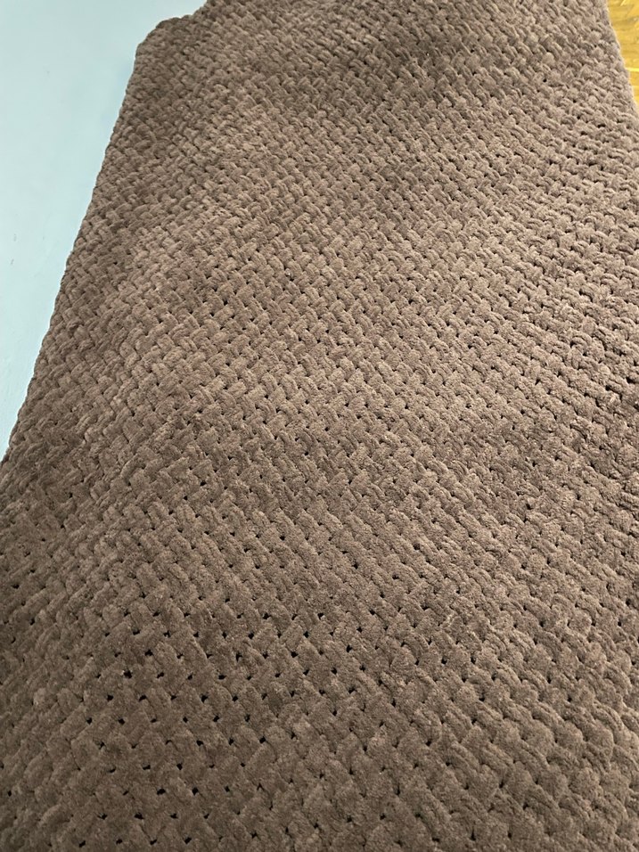 Kahverengi Örgü  tek kişilk Battaniye alize ip ile örülmüştür - Görsel 4