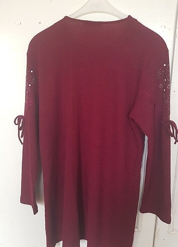 xl Beden bordo Renk Bayan triko bluz