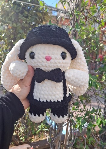 Beden Renk Pastel Beyaz Peluş Tavşan Oyuncak