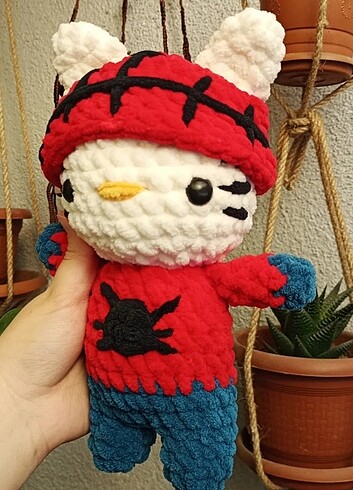 Beden Renk Spiderman Kostümlü Hello Kitty