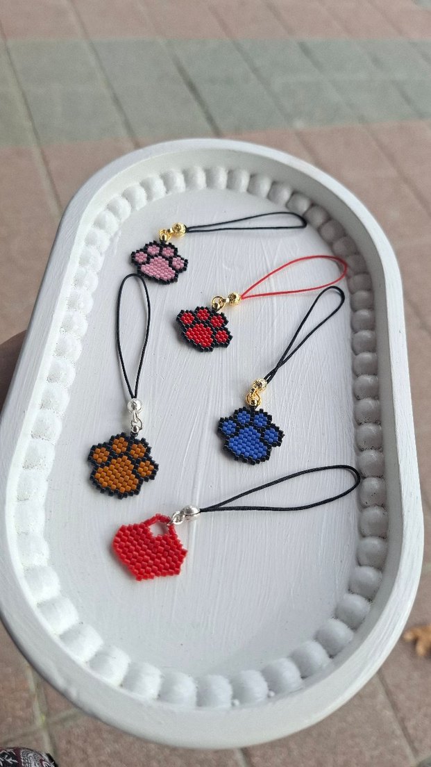 Renkli Kedi Pençe Figürlü Askılı Süsler - Görsel 2