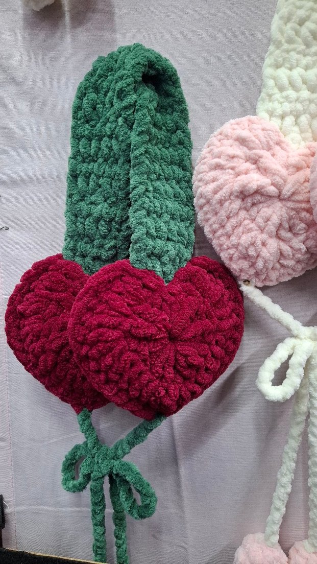 Kalp desenli kadın kulaklık - Görsel 2