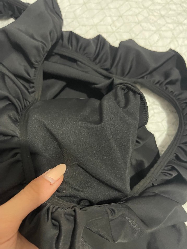 Kolsuz Siyah Fırfırlı Midi Mayo lcw ya da trendyolmilla - Görsel 2