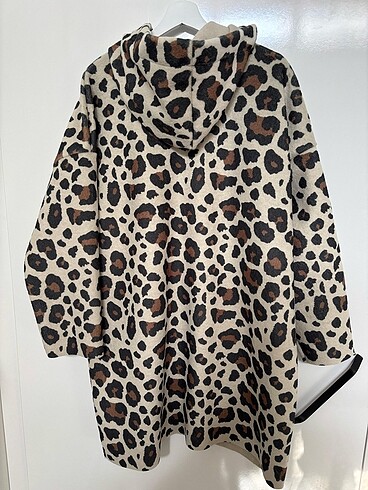 Robin Leopar oversize kaşe ceket