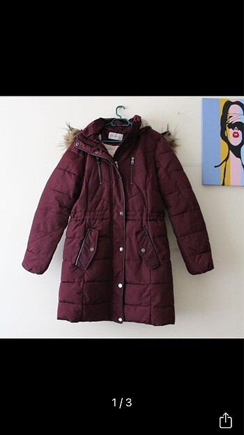 LC Waikiki bordo rengi kadın mont