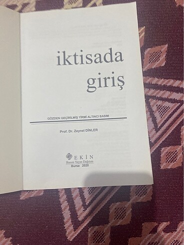 Zeynel dinler iktisada giriş