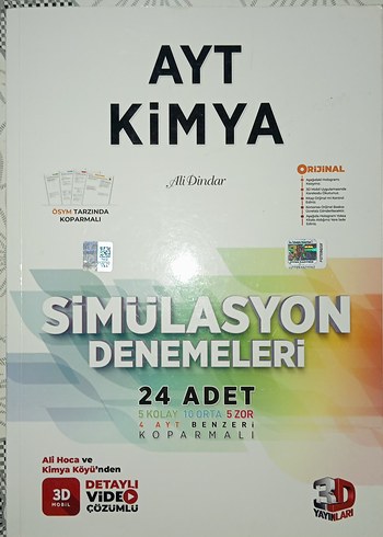 AYT Kimya 3D Simülasyon Denemeleri - 24 Adet