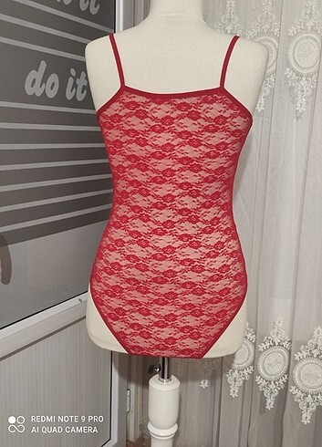 İp askılı çıtçıtlı dantel atlet  - Görsel 5