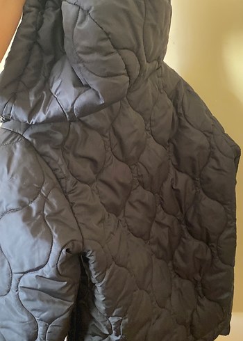 l Beden siyah Renk Fermuarlı Siyah Kadın Mont