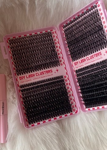 Pembe Kutuda Koyu Renk Takma Kirpik Seti - Görsel 3