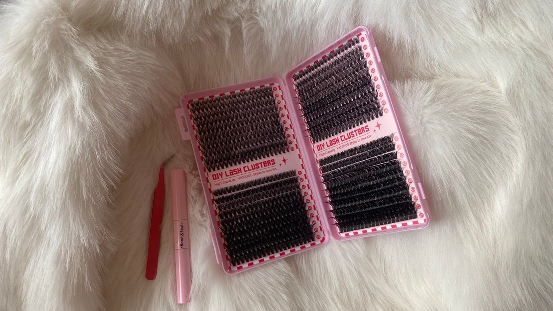 Pembe Renkli Koyu Takma Kirpik Seti - Görsel 2